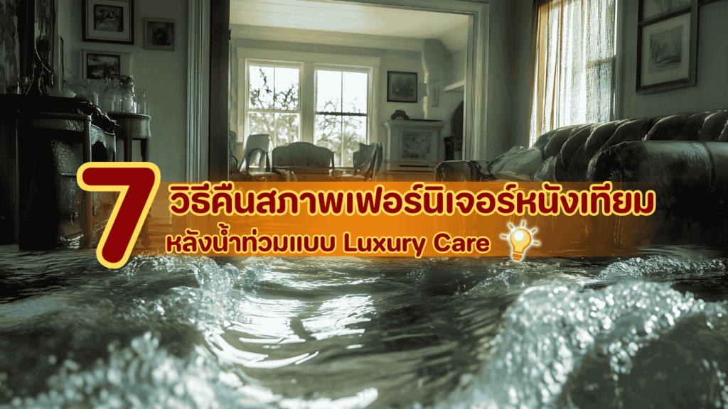 เฟอร์นิเจอร์หนังเทียมหลังน้ำท่วม ฟื้นฟูด้วยวิธี Luxury Care