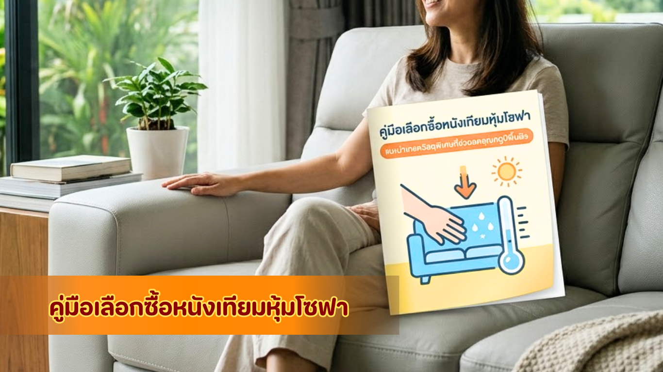 คู่มือเลือกซื้อหนังเทียมหุ้มโซฟา รุ่นประหยัดที่ระบายอากาศได้ดี ช่วยลดอุณหภูมิพื้นผิวโซฟาให้เย็นสบายน่าใช้งาน