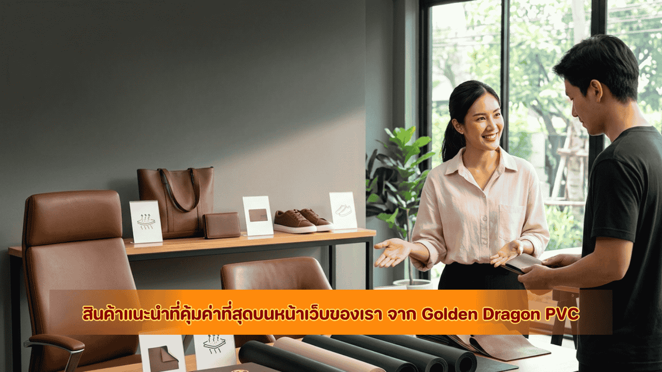 รวมตัวอย่างสินค้าแนะนำ หนังเทียมรุ่นระบายอากาศ จาก Golden Dragon PVC