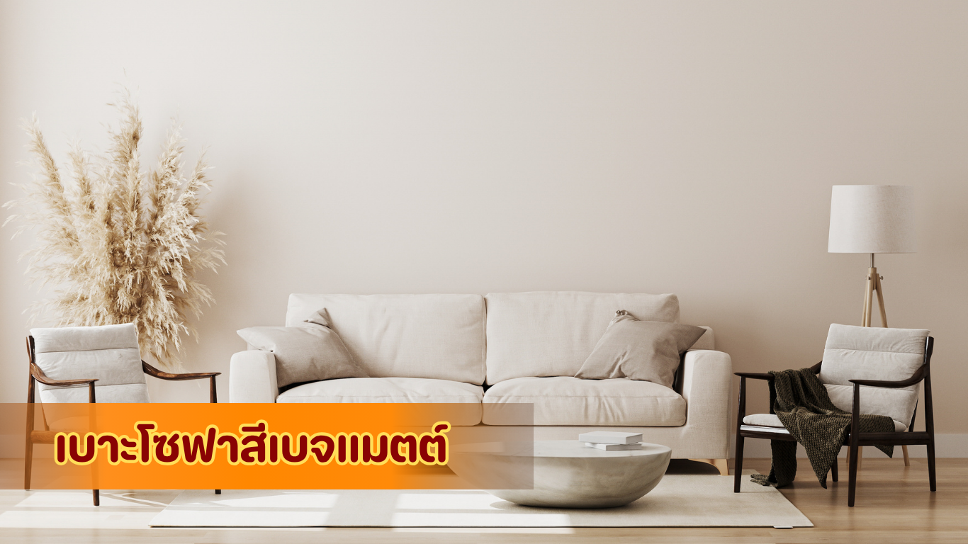 ข้อดีของเบาะโซฟาสีเบจแมตต์ที่นักออกแบบภายในนิยมเลือกใช้แทนโทนสีฉูดฉาด 
